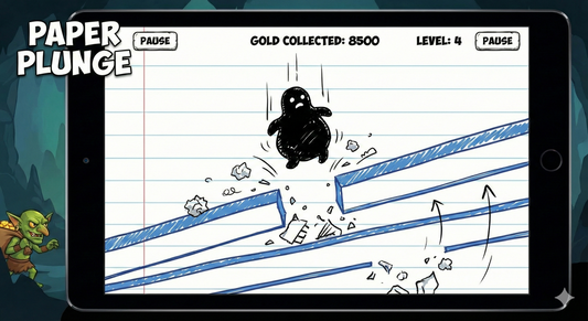 Paper Plunge  ENDLESS FALL game