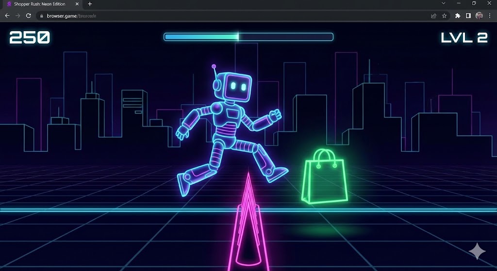shopper rush neon robo style  !