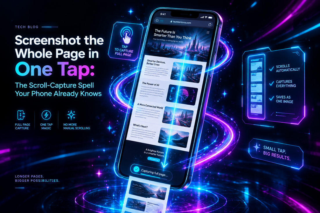 Screenshot the Whole Page in One Tap: The Scroll-Capture Spell Your Phone Already Knows