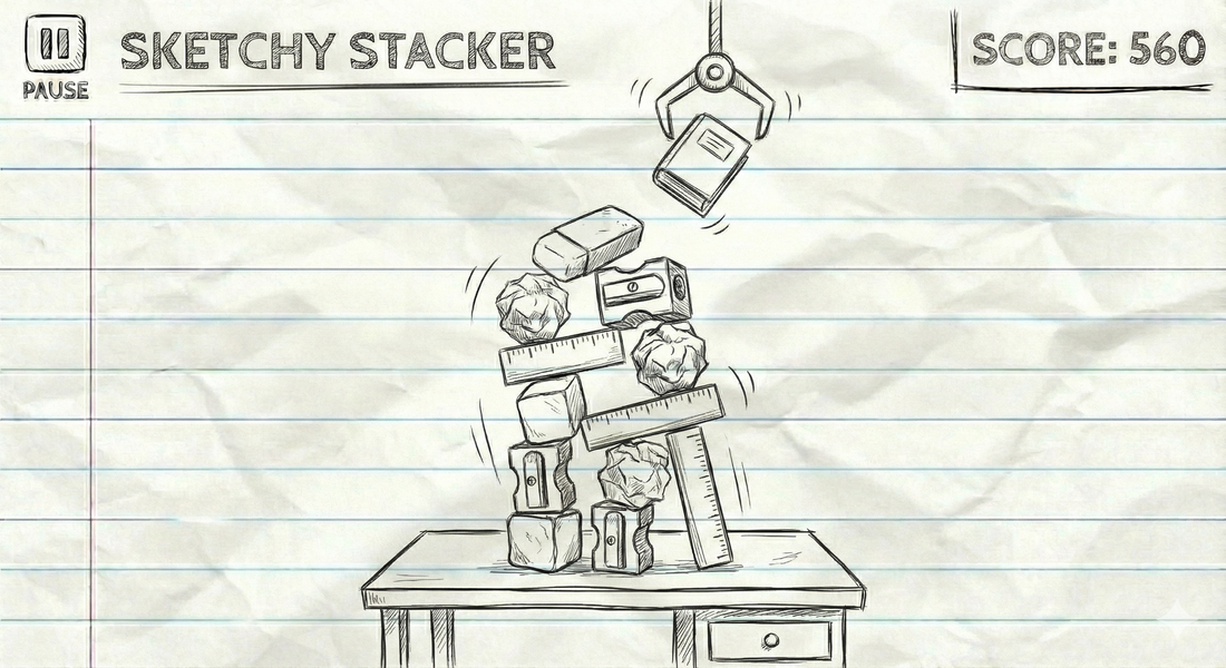 Sketchy Stacker  PRECISION BLOCK game