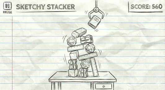 Sketchy Stacker  PRECISION BLOCK game