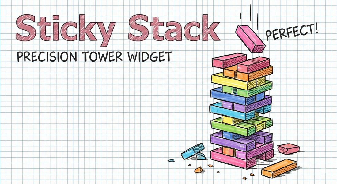 Sticky Stack PRECISION TOWER game – AOP3D tech