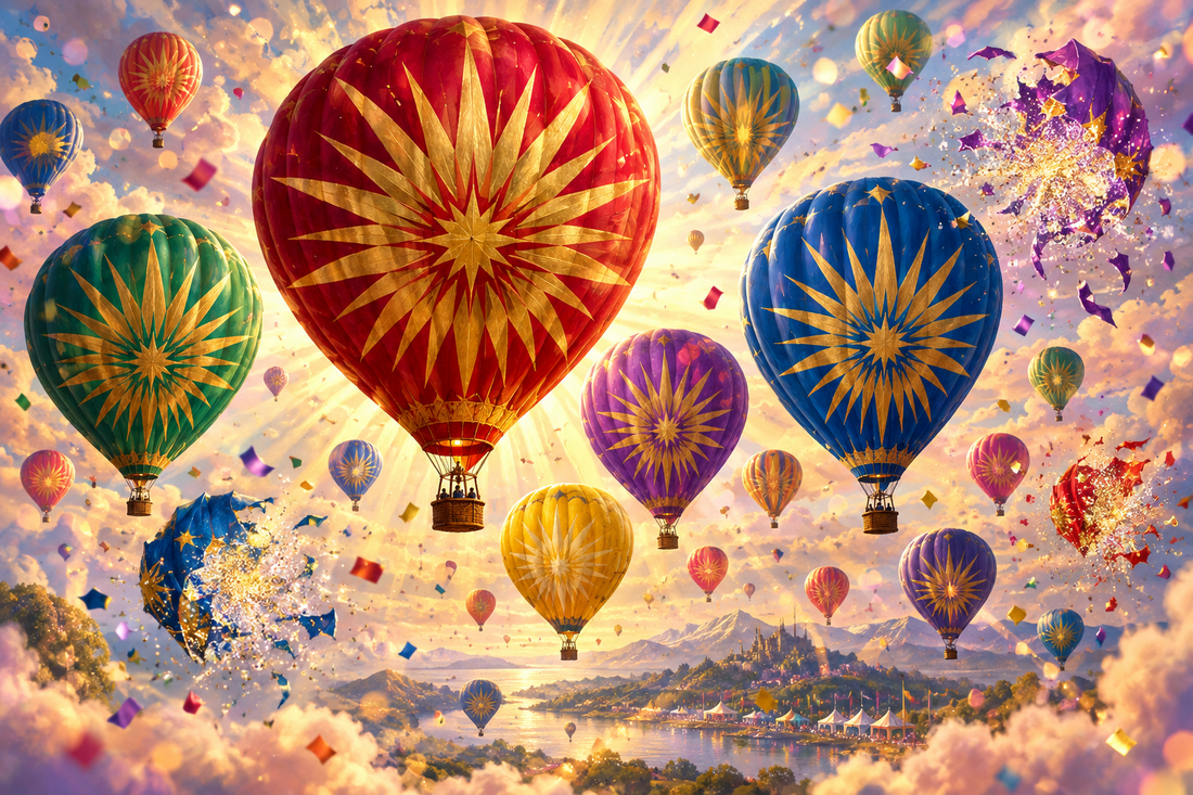Sunburst Balloon Fiesta: Pop Balloons Before They Float Away!