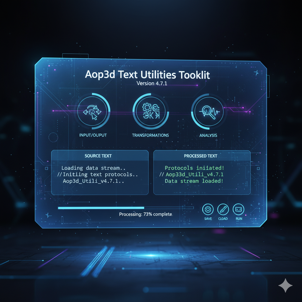 aop3d Text Utilities Toolkit app – AOP3D tech