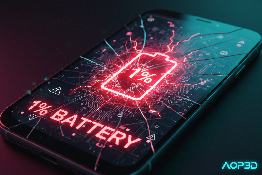Featured image: The "1% Battery" Miracle: Why Your Smartphone Survives for Hours at 1% (And Why It’s Panicking) ( BY AOP3D )