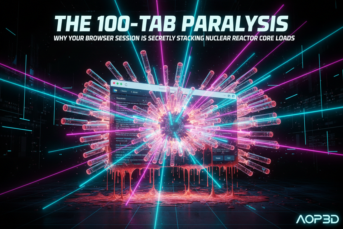 The "100-Tab" Paralysis: Why Your Browser Session Is Secretly Stacking Nuclear Reactor Core Loads ( BY AOP3D )
