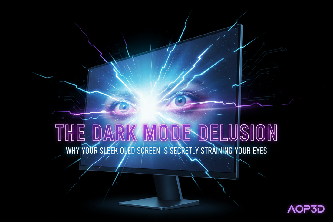 The Dark Mode Delusion: Why Your Sleek OLED Screen Is Secretly Straining Your Eyes ( BY AOP3D )