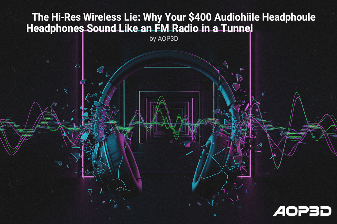 The "Hi-Res" Wireless Lie: Why Your $400 Audiophile Headphones Sound Like a FM Radio in Tunnel ( BY AOP3D )