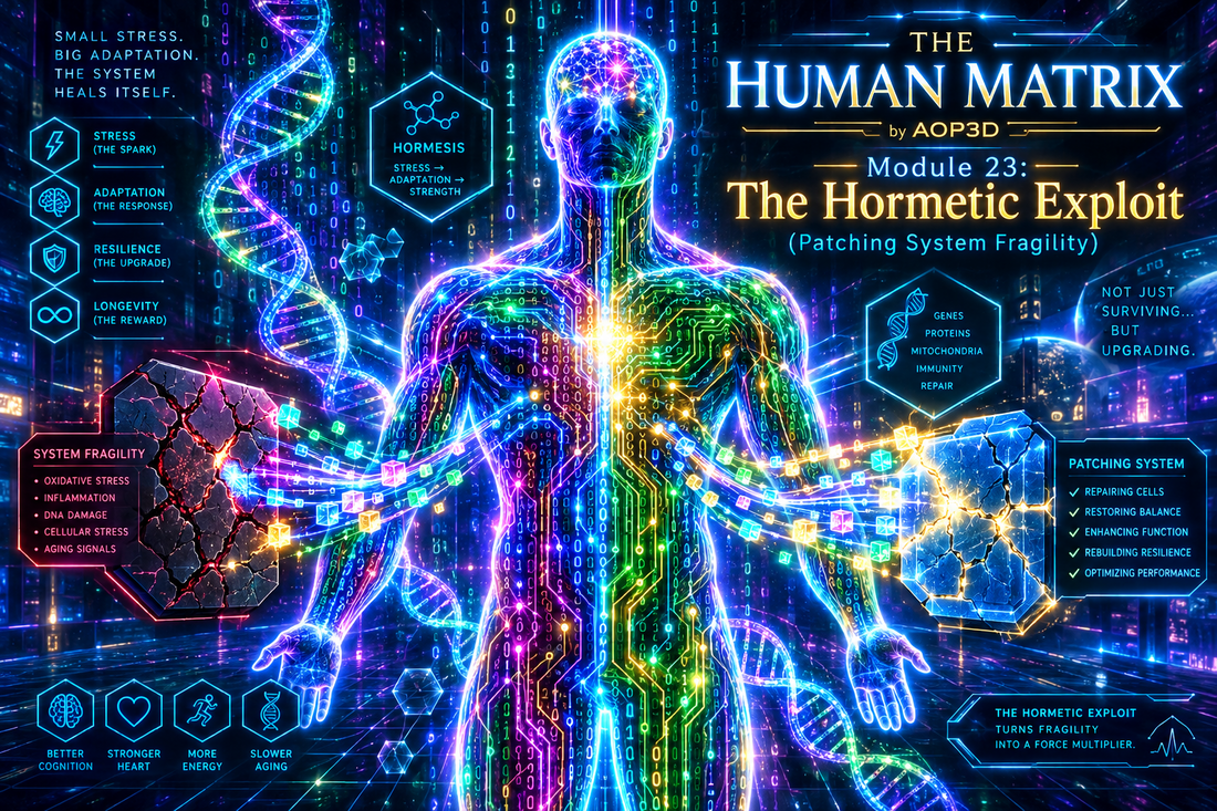 THE HUMAN MATRIX BY AOP3D Module 23: The Hormetic Exploit (Patching System Fragility)