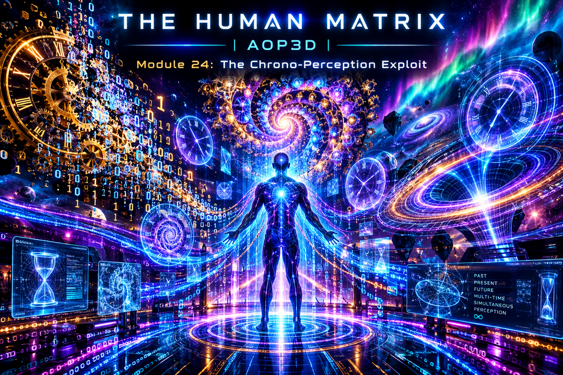 THE HUMAN MATRIX BY AOP3D Module 24: The Chrono-Perception Exploit (Hacking the Physics of Time)