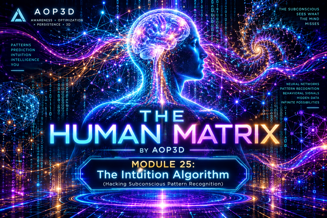 THE HUMAN MATRIX BY AOP3D Module 25: The Intuition Algorithm (Hacking Subconscious Pattern Recognition)