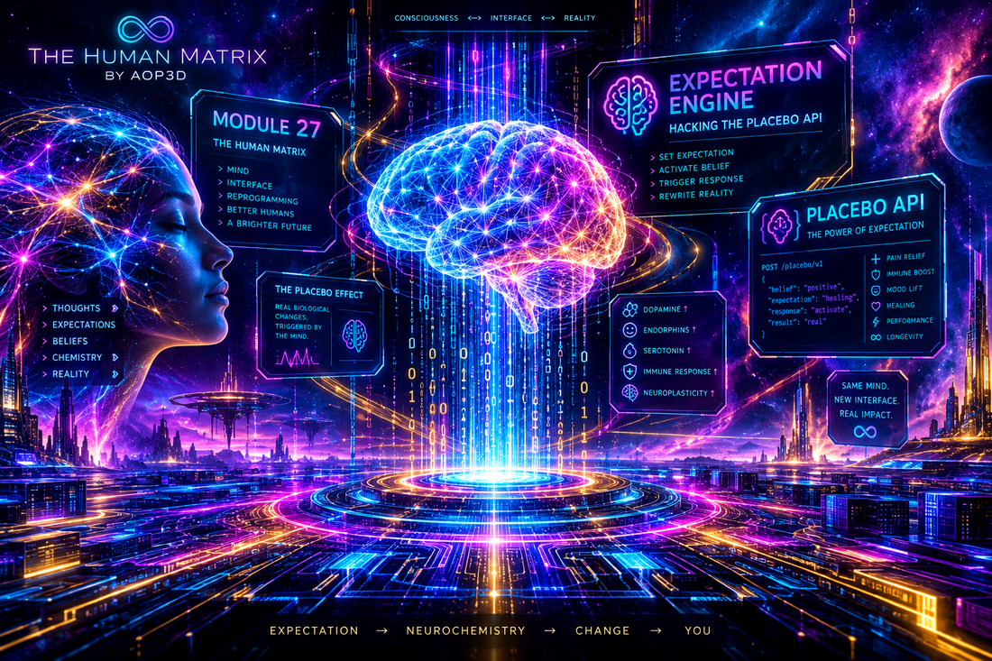 THE HUMAN MATRIX BY AOP3D !  Module 27: The Expectation Engine (Hacking the Placebo API)