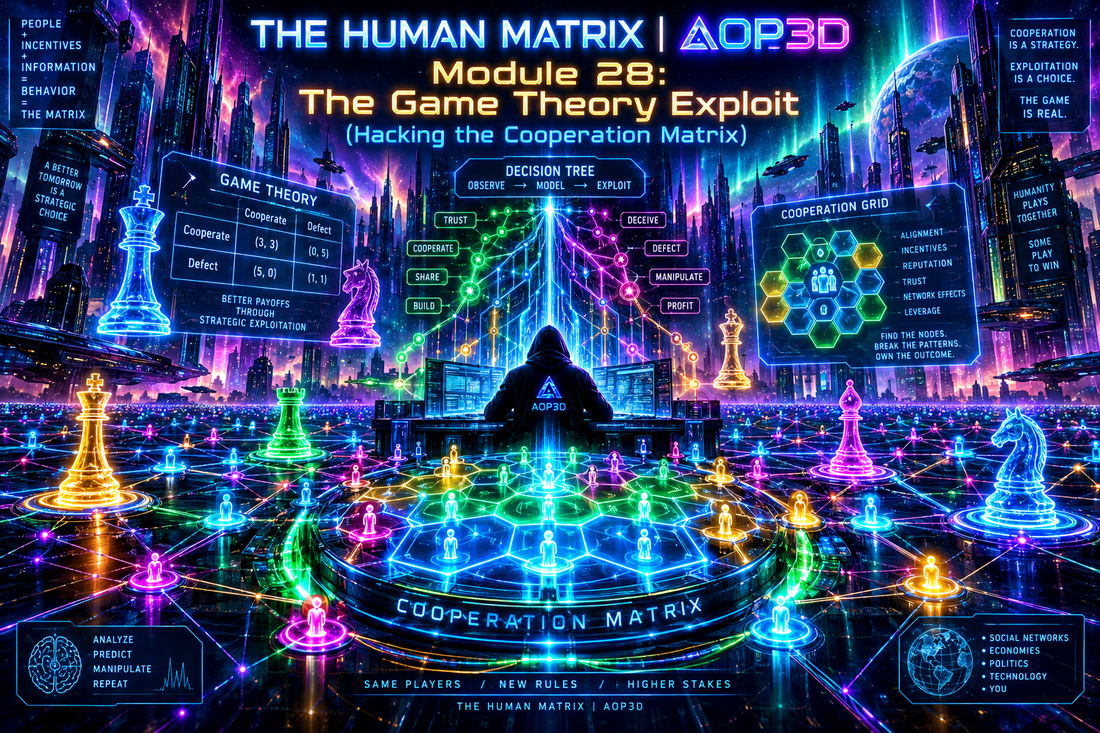 THE HUMAN MATRIX BY AOP3D Module 28: The Game Theory Exploit (Hacking the Cooperation Matrix)
