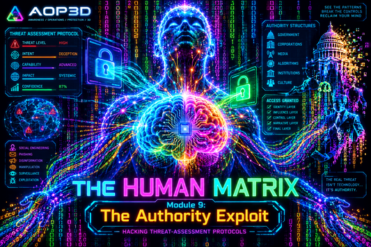 THE HUMAN MATRIX BY AOP3D ( Module 9: The Authority Exploit (Hacking Threat-Assessment Protocols) )