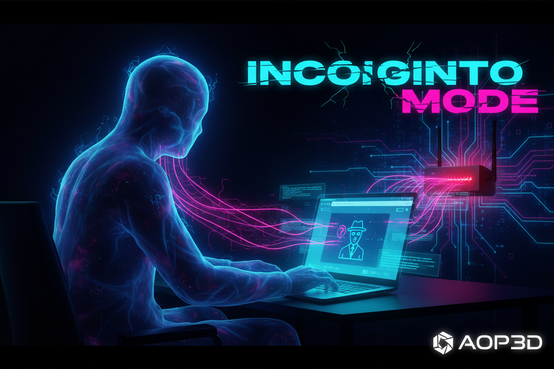 Featured image: The "Incognito" Phantom: Why Private Browsing Isn't Hiding Your Late-Night Habits From Your Router ( BY AOP3D )