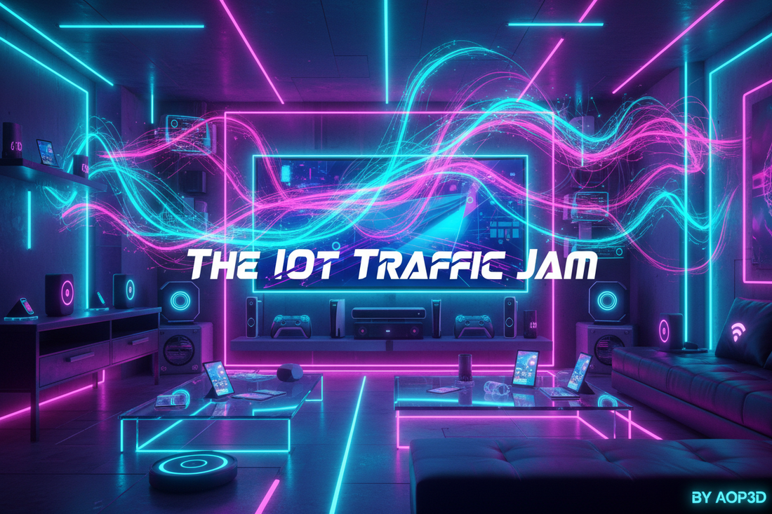 The IoT Traffic Jam: Why Your Neon Living Room is Secretly Murdering Your Wi-Fi ( BY AOP3D )