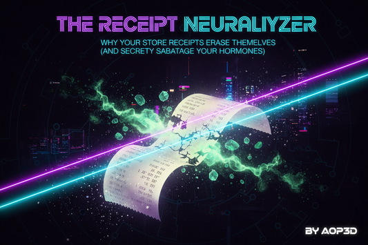 The Receipt Neuralyzer: Why Your Store Receipts Erase Themselves (And Secretly Sabotage Your Hormones) ( BY AOP3D )