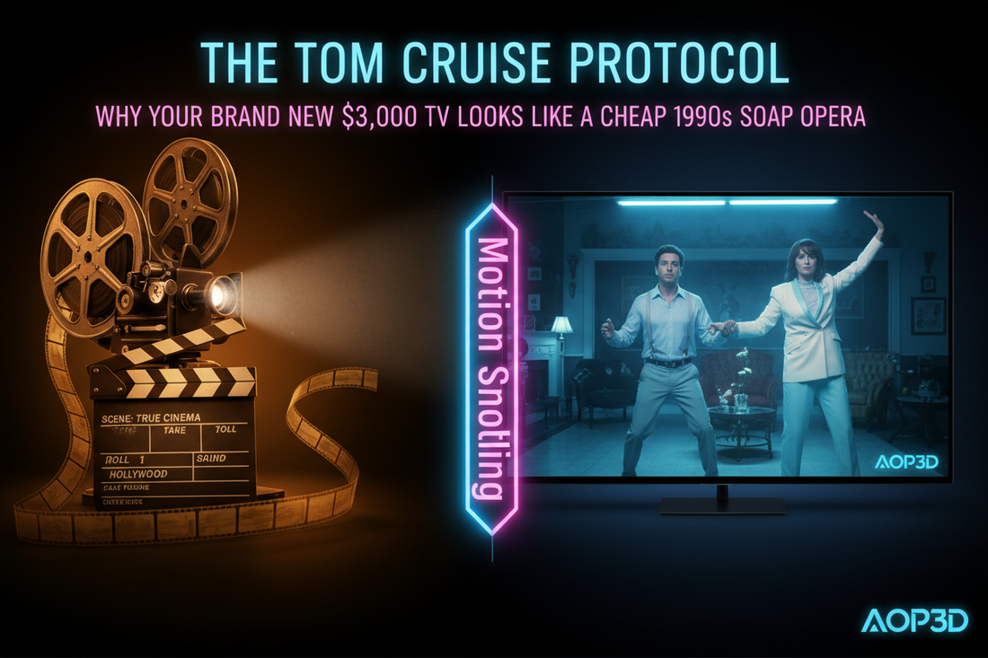 The Tom Cruise Protocol: Why Your Brand New $3,000 TV Looks Like a Cheap 1990s Soap Opera ( BY AOP3D )