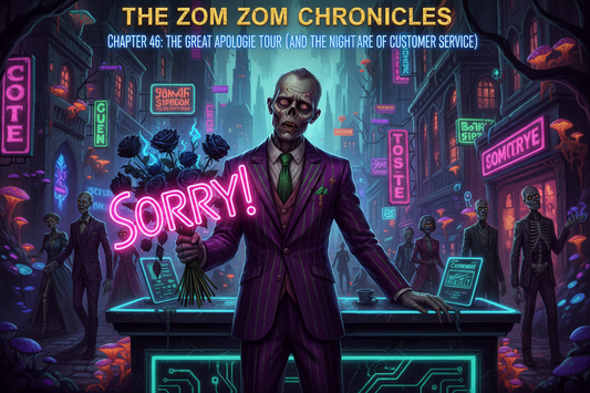 THE ZOM ZOM CHRONICLES  ( chapter 46 ) The Great Apology Tour (And the Nightmare of Customer Service)