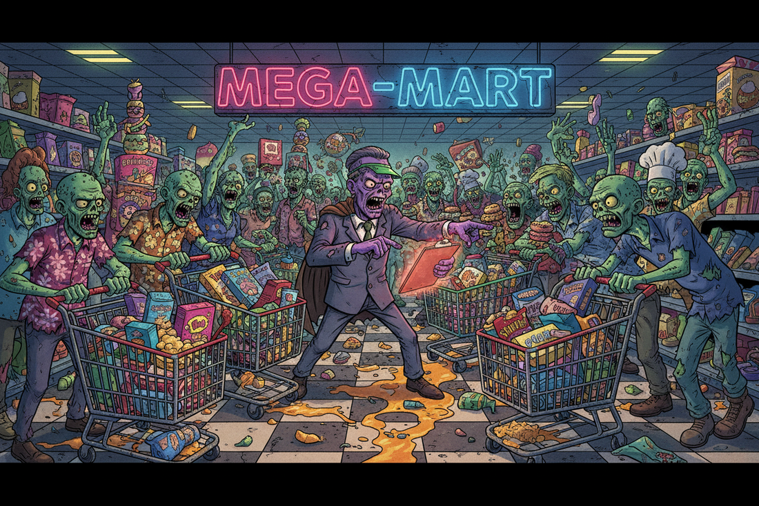 THE ZOM ZOM CHRONICLES ( chapter 47 ) The Logistics of Breakfast and the Mega-Mart Acquisition