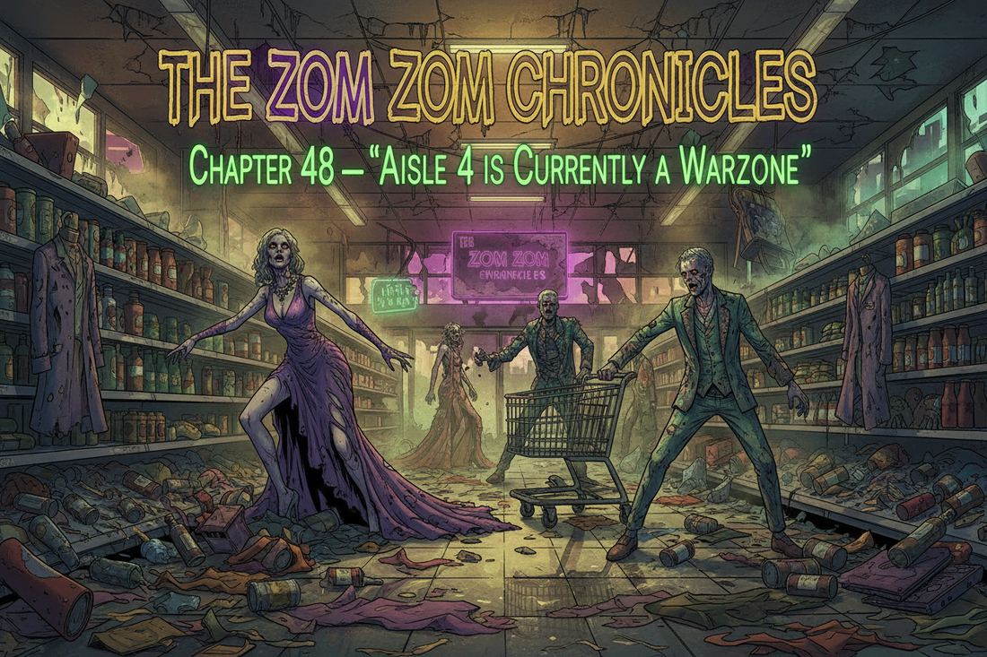 THE ZOM ZOM CHRONICLES  ( chapter 48 ) Aisle 4 is Currently a War zone