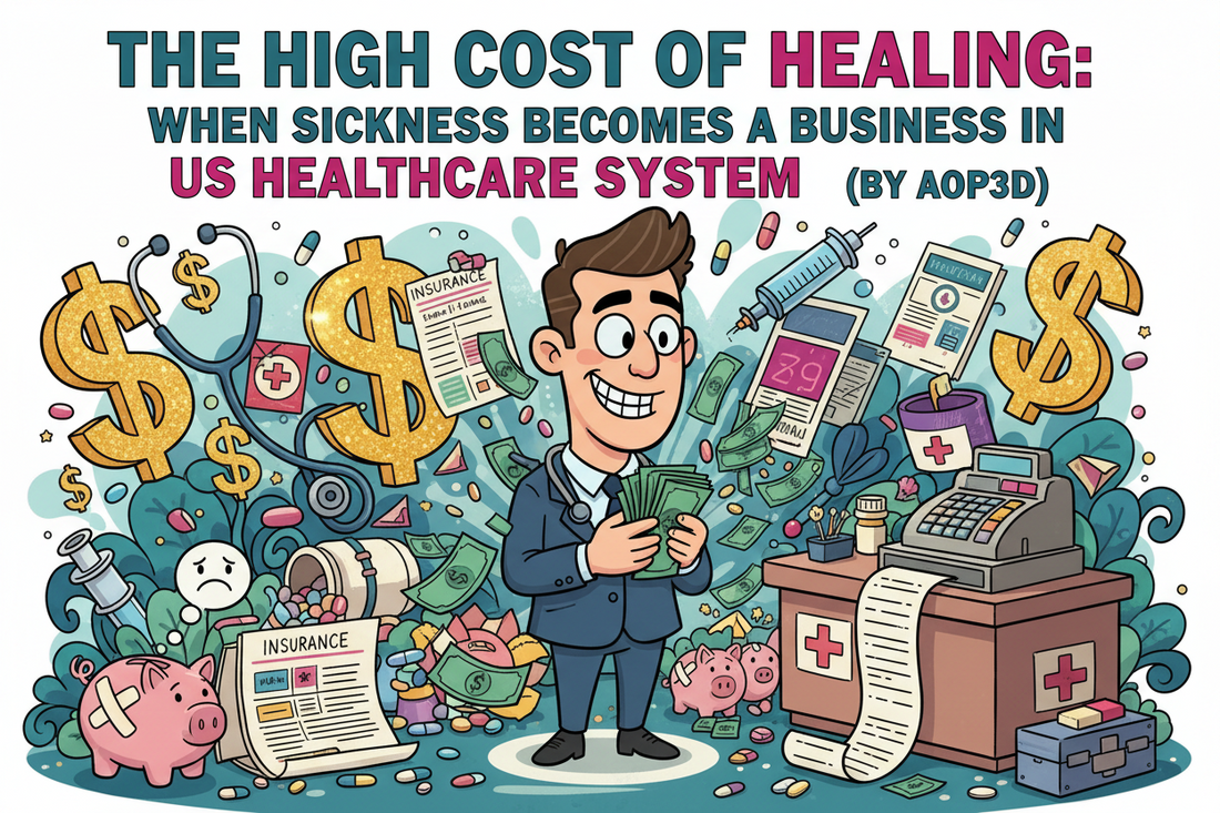 The High Cost of Healing: When Sickness Becomes a Business in the US Healthcare System ( BY AOP3D )
