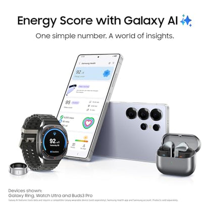 Samsung Galaxy S25 Ultra, 512GB AI Smartphone, Unlocked Android, AI Night Mode Camera, Snapdragon 8 Elite Fast Processor, 5000mAh Battery, Built-in S Pen, 2025, US 1 Yr Warranty, Titanium Gray - AOP3D tech