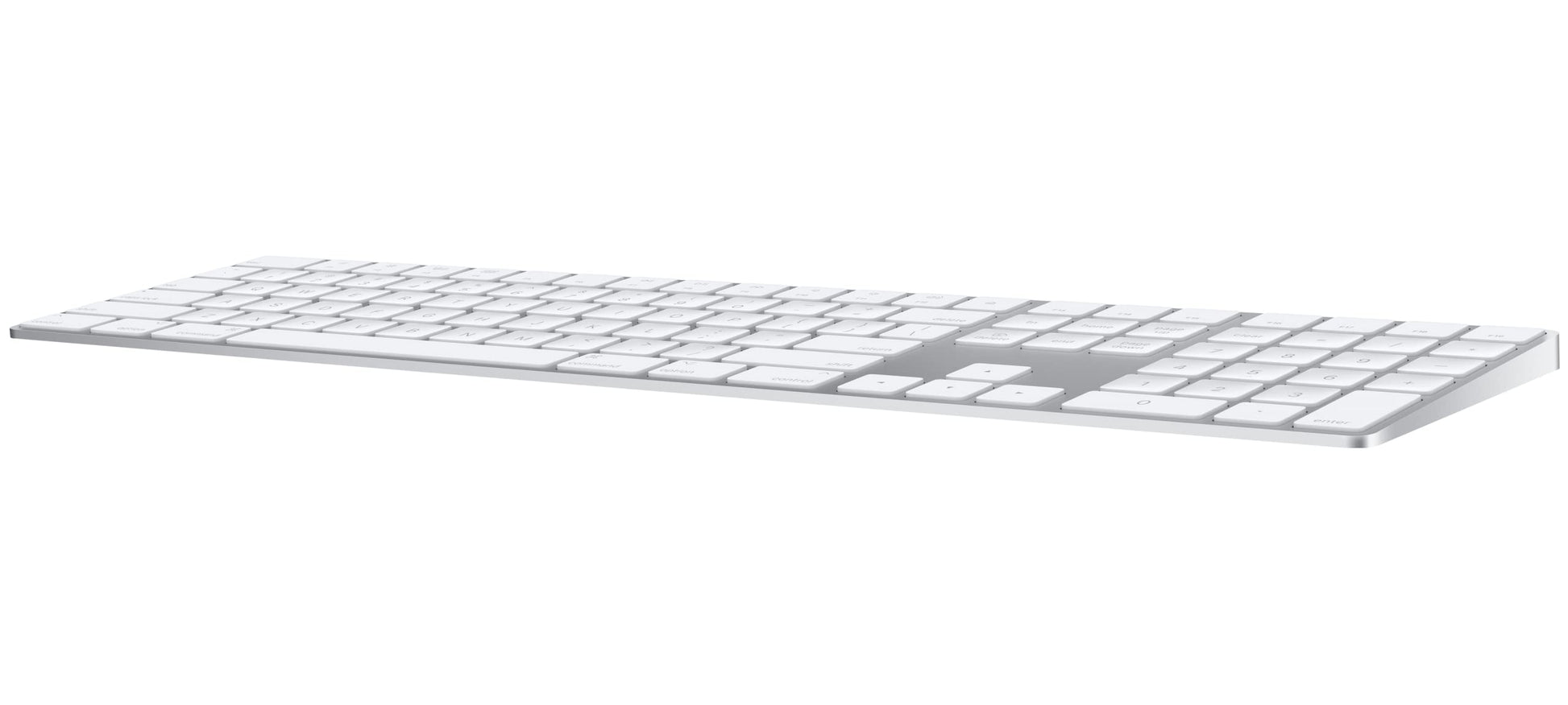 Apple Magic Keyboard with Numeric Keypad: Wireless, Bluetooth, Rechargeable. Works with Mac, iPad, or iPhone; US English - White - AOP3D tech