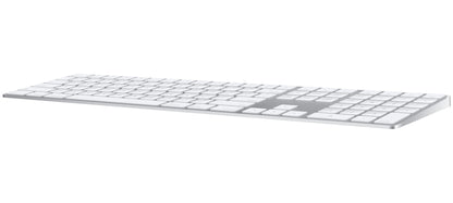 Apple Magic Keyboard with Numeric Keypad: Wireless, Bluetooth, Rechargeable. Works with Mac, iPad, or iPhone; US English - White - AOP3D tech
