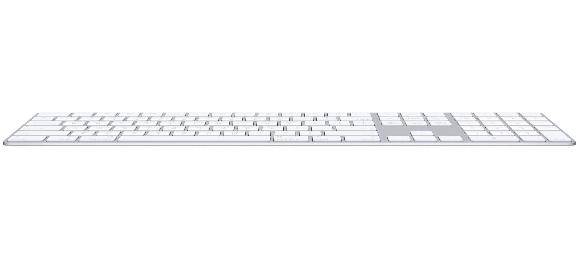 Apple Magic Keyboard with Numeric Keypad: Wireless, Bluetooth, Rechargeable. Works with Mac, iPad, or iPhone; US English - White - AOP3D tech