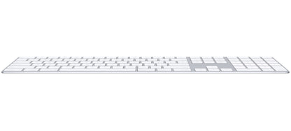Apple Magic Keyboard with Numeric Keypad: Wireless, Bluetooth, Rechargeable. Works with Mac, iPad, or iPhone; US English - White - AOP3D tech
