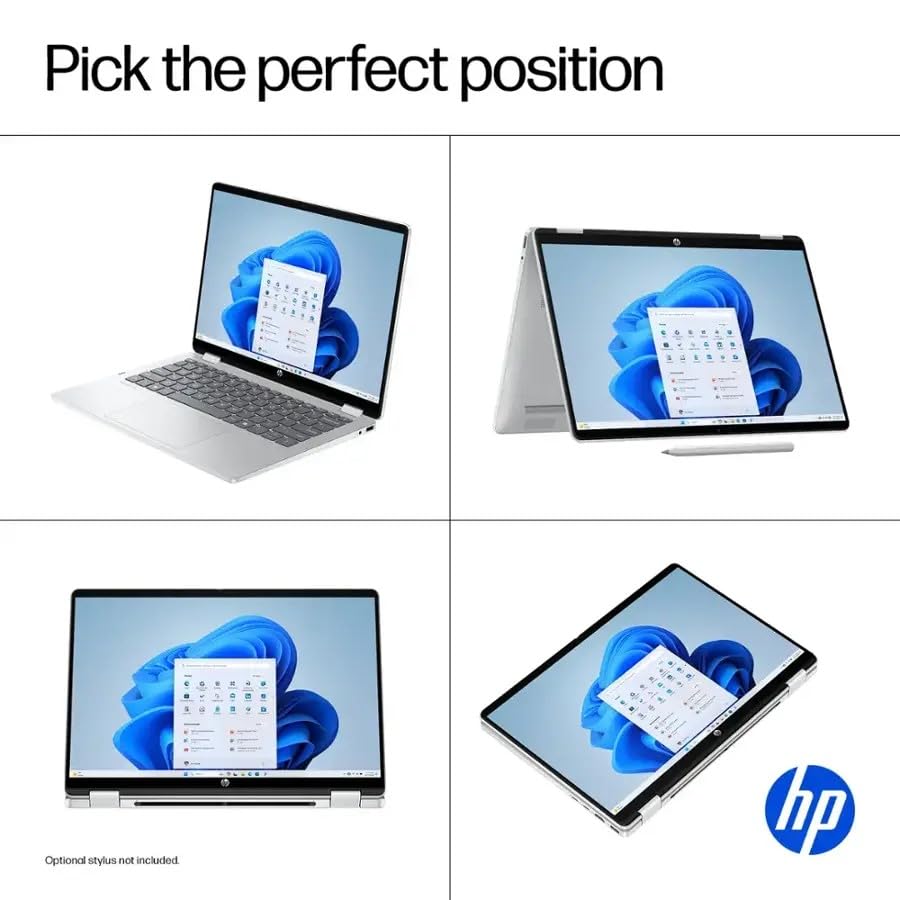 HP OmniBook 5 Flip 2-in-1 Touch Screen i7 Laptop, 16GB DDR5 RAM 1TB SSD Intel Core 7 150U Processor(Beat i7 1355U), 14" FHD+IPS Display, Backlit Keyboard, Wi-Fi 6E, 5MP IR Privacy Camera, Win 11 Pro - AOP3D tech