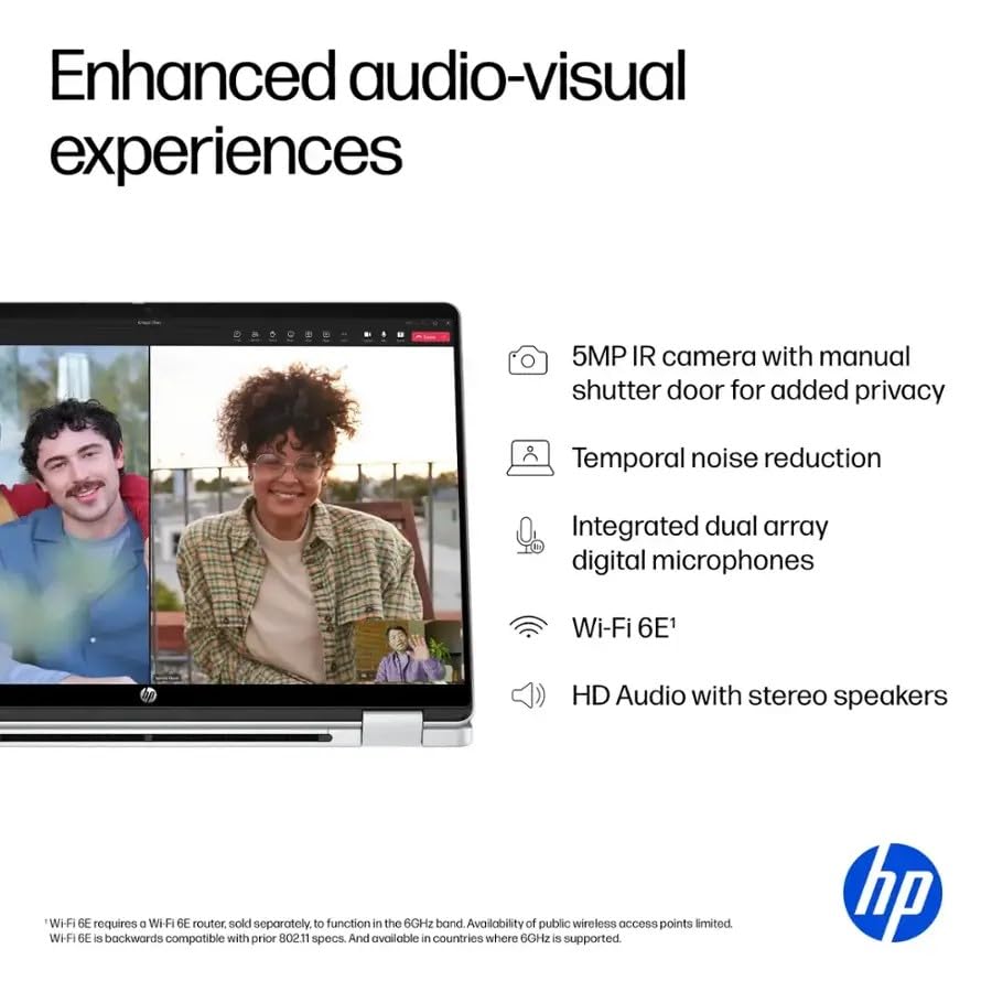 HP OmniBook 5 Flip 2-in-1 Touch Screen i7 Laptop, 16GB DDR5 RAM 1TB SSD Intel Core 7 150U Processor(Beat i7 1355U), 14" FHD+IPS Display, Backlit Keyboard, Wi-Fi 6E, 5MP IR Privacy Camera, Win 11 Pro - AOP3D tech