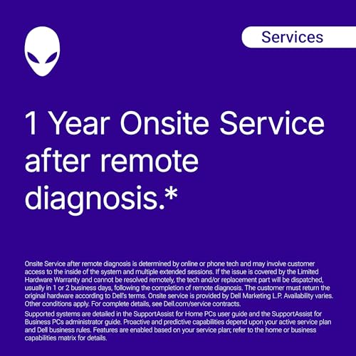 Alienware 16 Aurora Laptop AC16250-16-inch 16:10 WQXGA Display, Intel Core 7-240H Series 2, 16GB DDR5 RAM, 1TB SSD, NVIDIA GeForce RTX 5060 8GB GDDR7, Windows 11 Home, Onsite Service - Blue - AOP3D tech