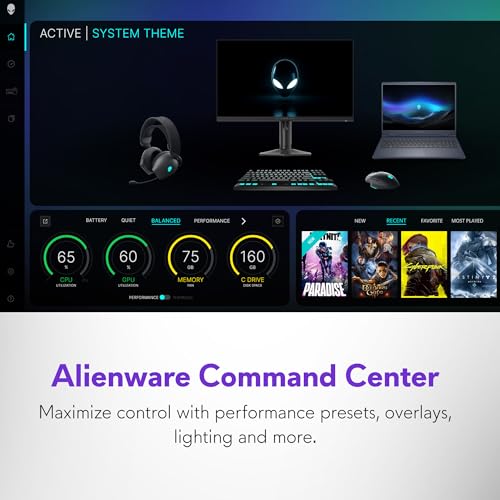 Alienware 16 Aurora Laptop AC16250-16-inch 16:10 WQXGA Display, Intel Core 7-240H Series 2, 16GB DDR5 RAM, 1TB SSD, NVIDIA GeForce RTX 5060 8GB GDDR7, Windows 11 Home, Onsite Service - Blue - AOP3D tech