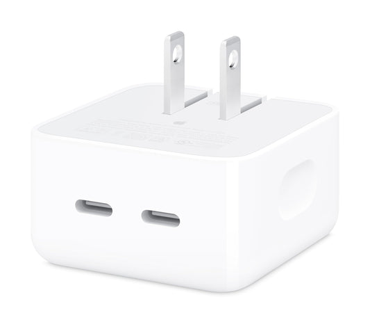 Apple 35W Dual USB-C Port Compact Power Adapter: Fast and Convenient Charging, Type C Wall Charger - AOP3D tech