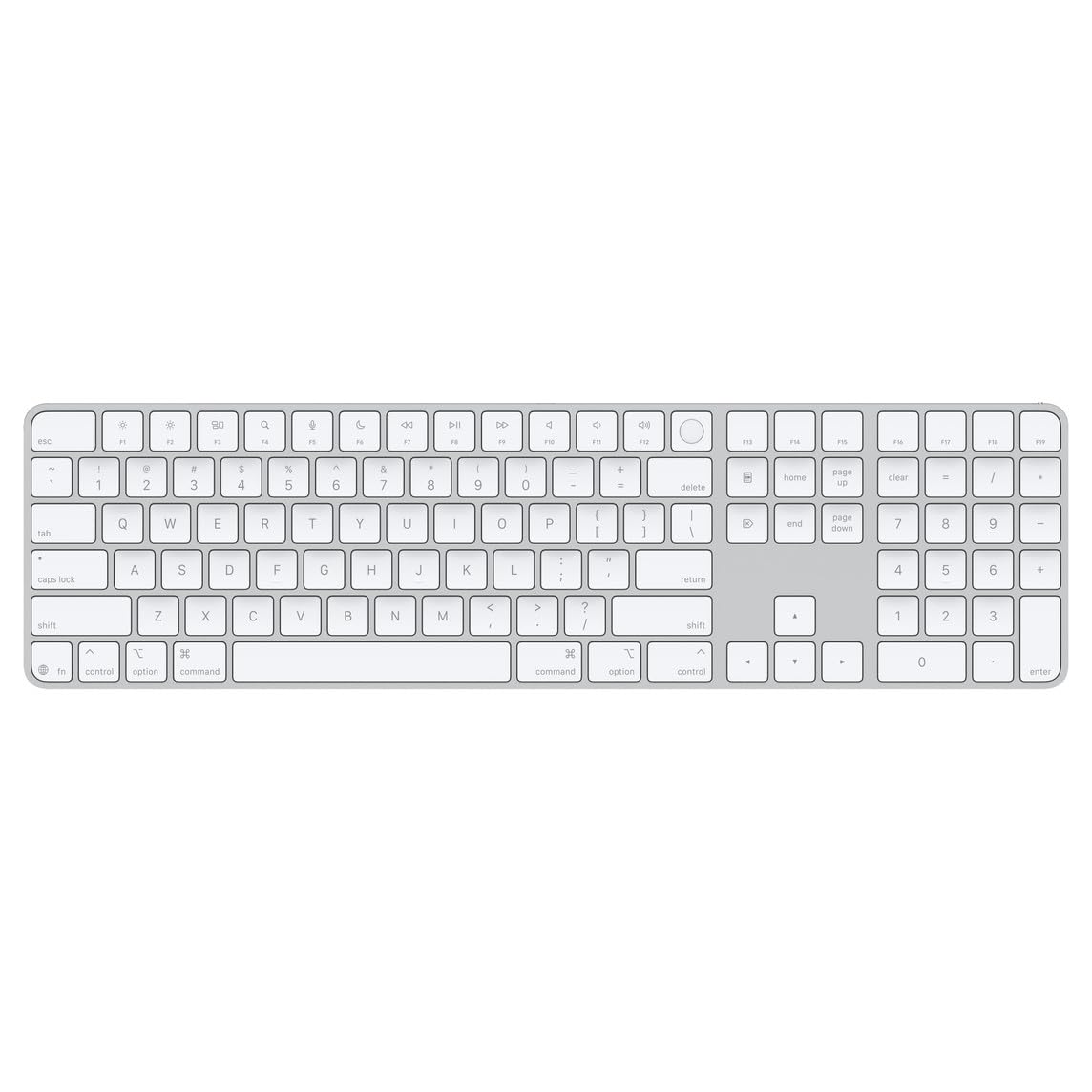 Apple Magic Keyboard with Touch ID and Numeric Keypad for Mac Models with Apple Silicon - US English - White Keys - AOP3D tech