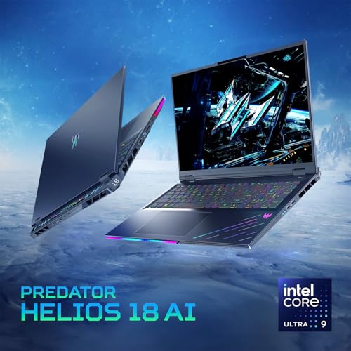 Acer Predator Helios 18 AI AI Gaming Laptop 18" WQXGA (Intel Ultra 9-275HX, GeForce RTX 5080 16GB, 64GB DDR5, 4TB PCIe SSD, Win 11 Home) - AOP3D tech