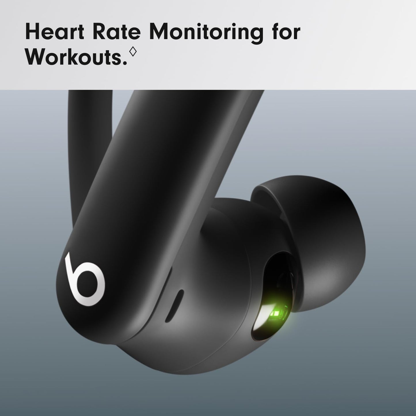 Beats Powerbeats Pro 2 - Wireless Noise Cancelling Workout Earbuds with Secure- Fit Earhooks, Up to 45-Hour Battery with Charging Case, Sweat & Water Resistant, Heart Rate Monitoring - Jet Black - AOP3D tech