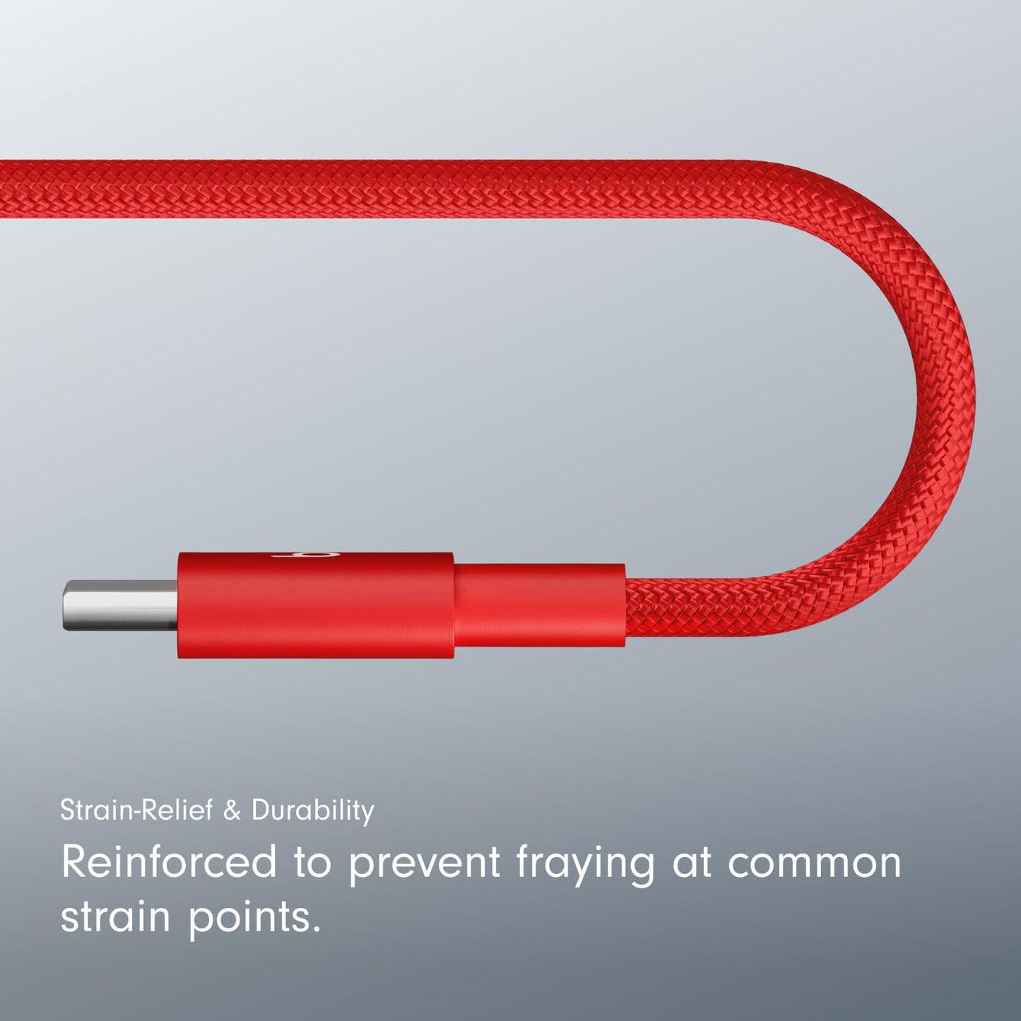 Beats USB-A to USB-C Woven Cable Fast Charging Durable and Tangle-Free Design Compatible Charger for Apple & Android Devices (1.5 m, 5 ft) - Rapid Red - AOP3D tech
