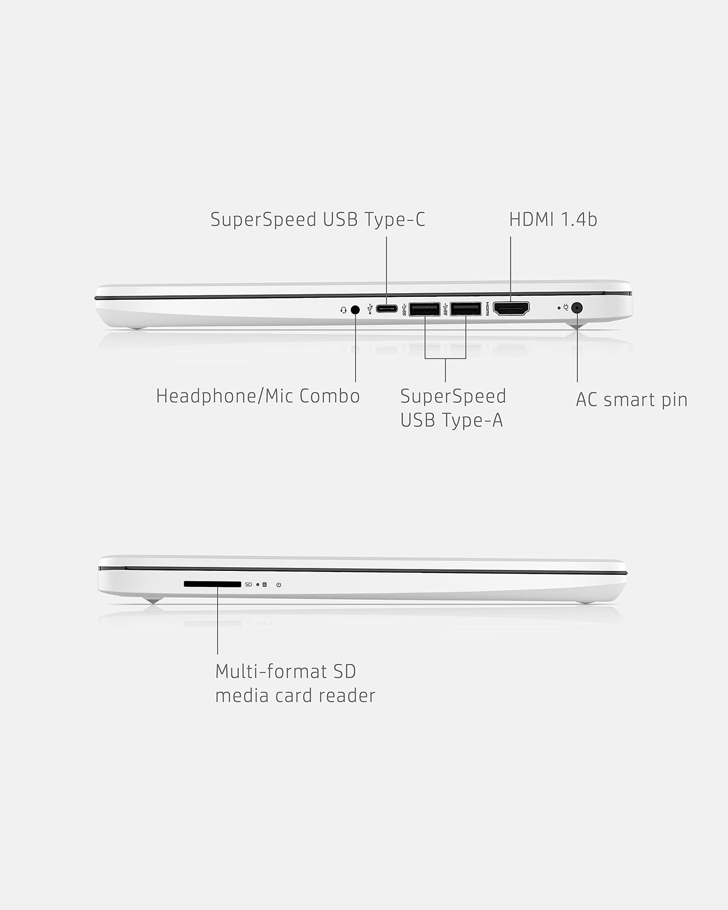 HP 14 Laptop, Intel Celeron N4020, 4 GB RAM, 64 GB Storage, 14-inch Micro-edge HD Display, Windows 11 Home, Thin & Portable, 4K Graphics, One Year of Microsoft 365 (14-dq0040nr, Snowflake White) - AOP3D tech