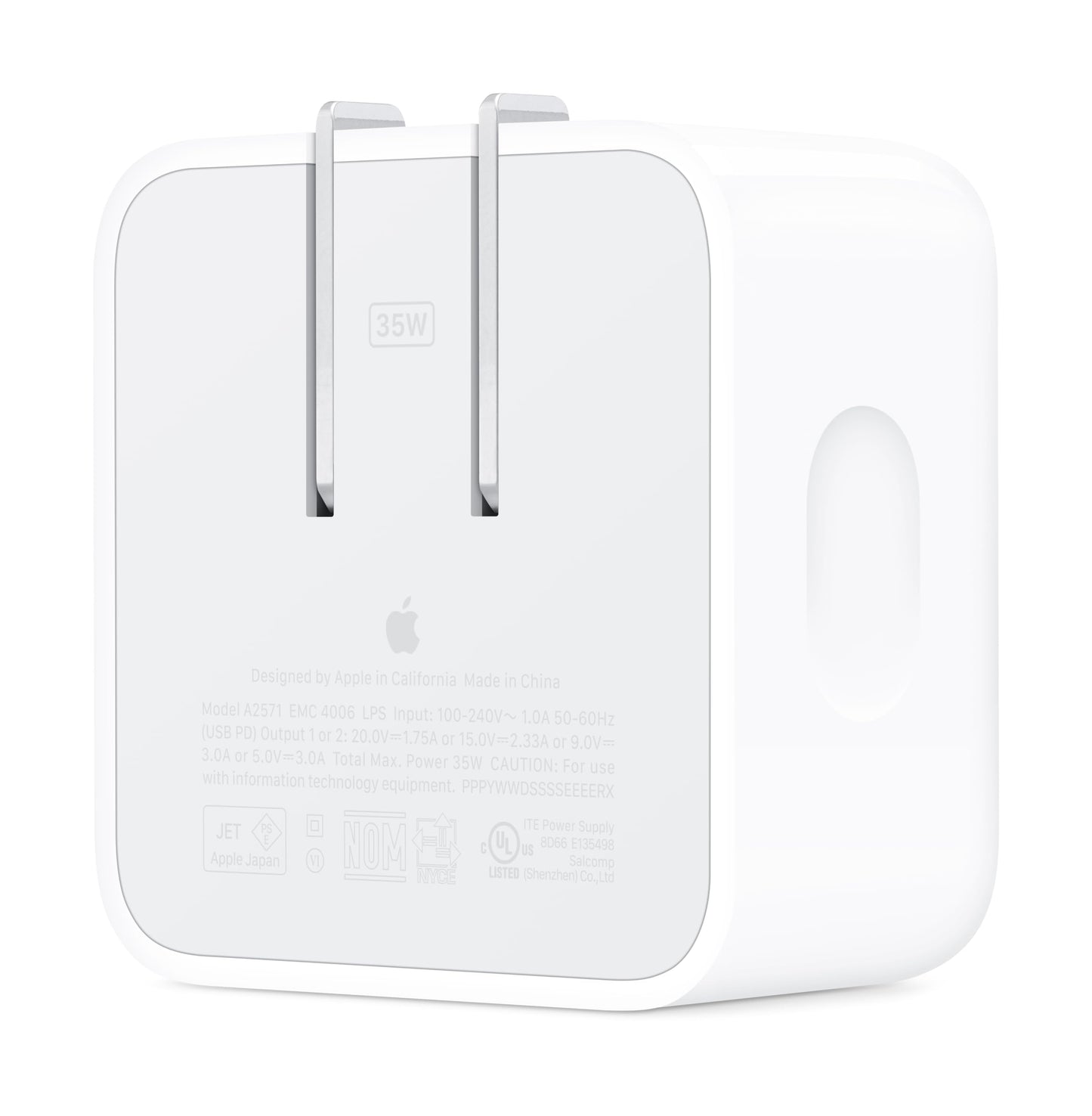 Apple 35W Dual USB-C Port Compact Power Adapter: Fast and Convenient Charging, Type C Wall Charger - AOP3D tech