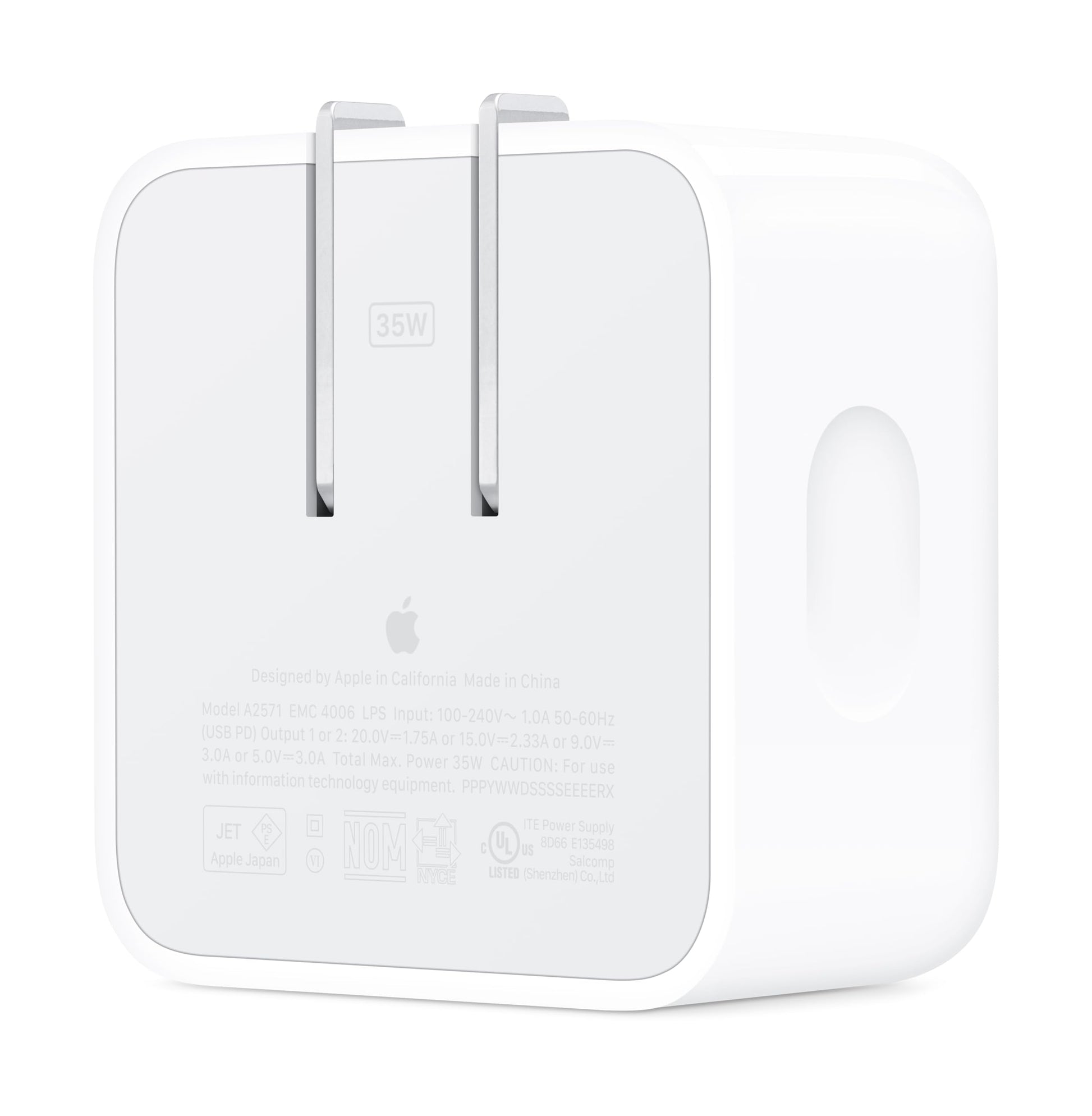 Apple 35W Dual USB-C Port Compact Power Adapter: Fast and Convenient Charging, Type C Wall Charger - AOP3D tech