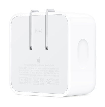 Apple 35W Dual USB-C Port Compact Power Adapter: Fast and Convenient Charging, Type C Wall Charger - AOP3D tech