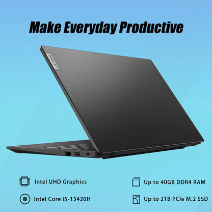Lenovo V15 Gen 4 Business Laptop, 15.6" FHD Display, Intel Core i5-13420H (Beat i7-1355U), HDMI, RJ45, Webcam, Numeric Keypad, Wi-Fi, Windows 11 Pro, Black (16GB RAM | 512GB SSD) - AOP3D tech