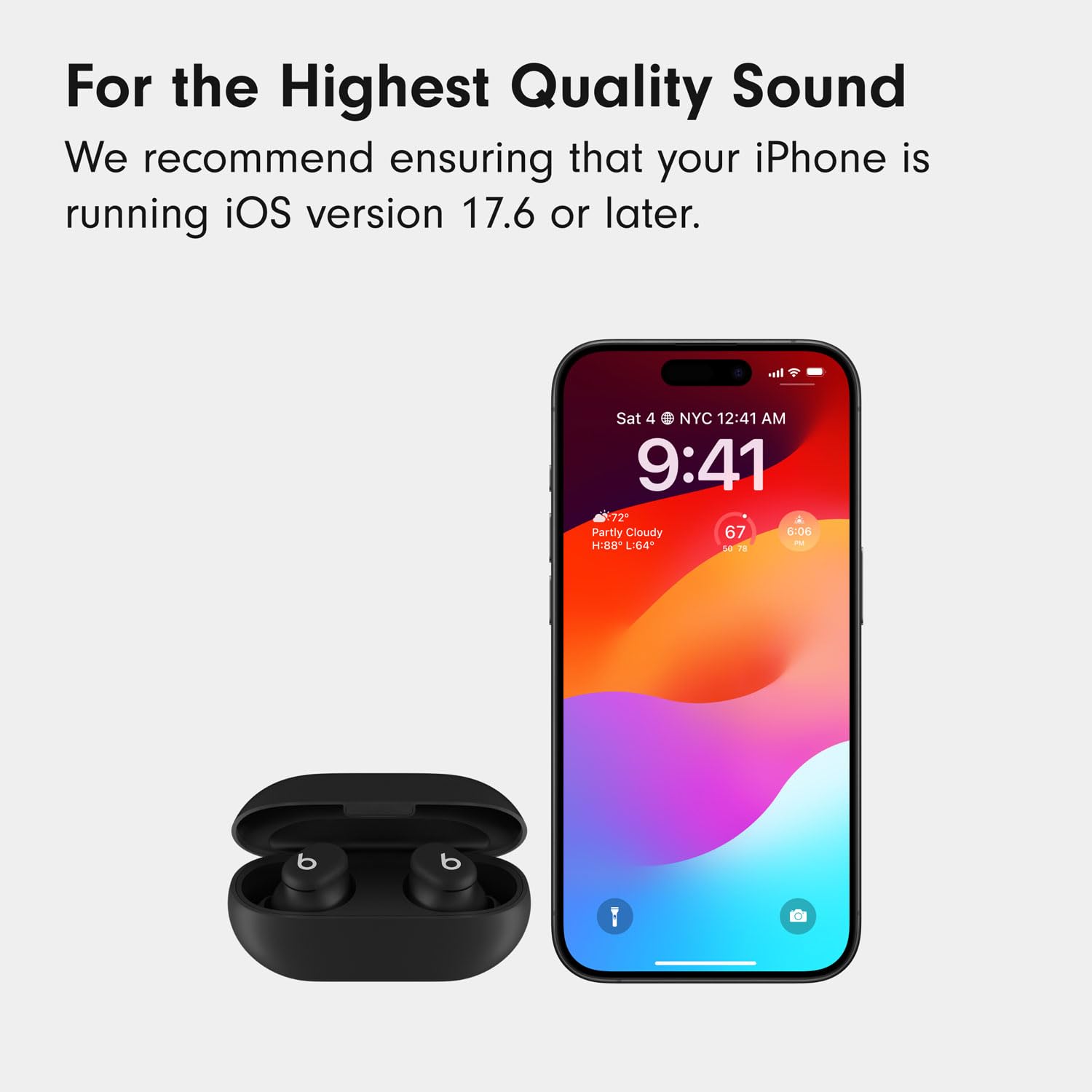 Beats Solo Buds - Wireless Bluetooth Earbuds | 18 Hours of Battery Life | Apple & Android Compatibility | Built-in Microphone - Transparent Red - AOP3D tech