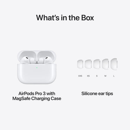 Apple AirPods Pro 3 Wireless Earbuds, Active Noise Cancellation, Live Translation, Heart Rate Sensing, Hearing Aid Feature, Bluetooth Headphones, Spatial Audio, High-Fidelity Sound, USB-C Charging - AOP3D tech
