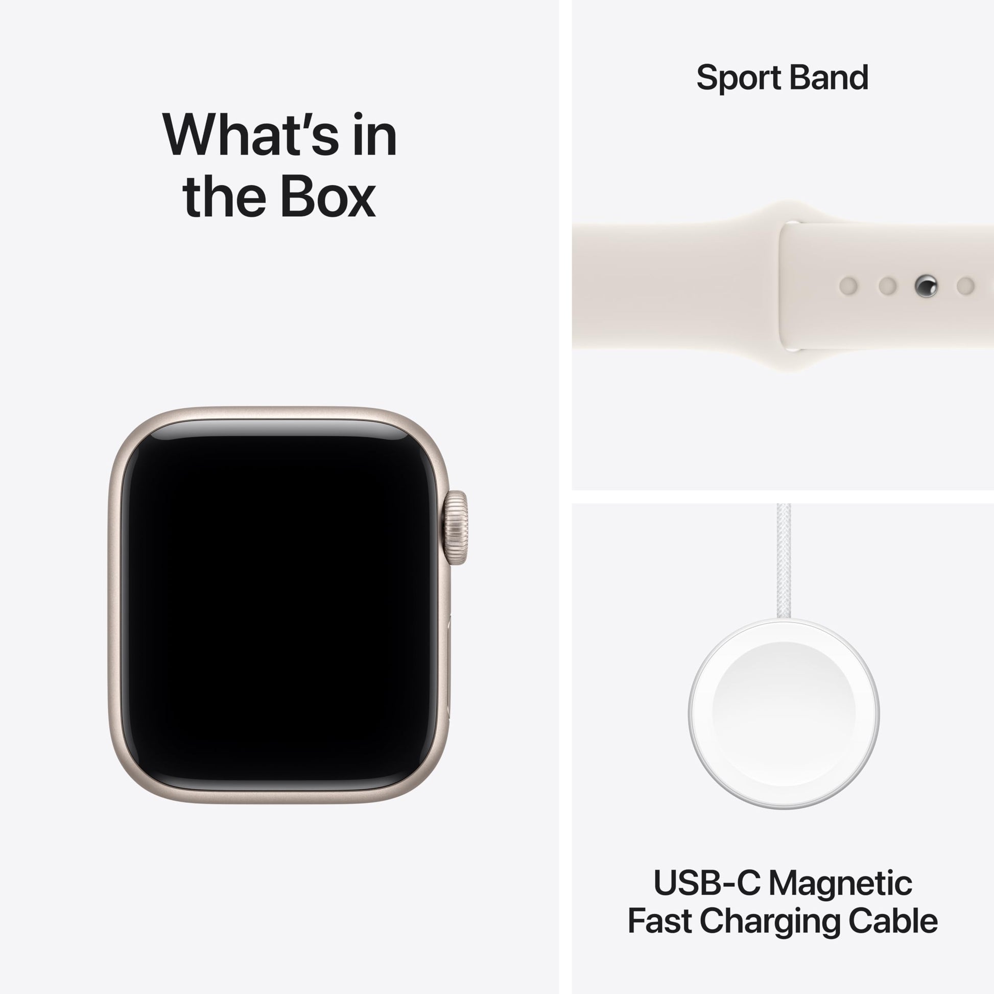 Apple Watch SE 3 [GPS 40mm] Smartwatch with Starlight Aluminum Case with Starlight Sport Band - S/M. Fitness and Sleep Trackers, Heart Rate Monitor, Always-On Display, Water Resistant - AOP3D tech