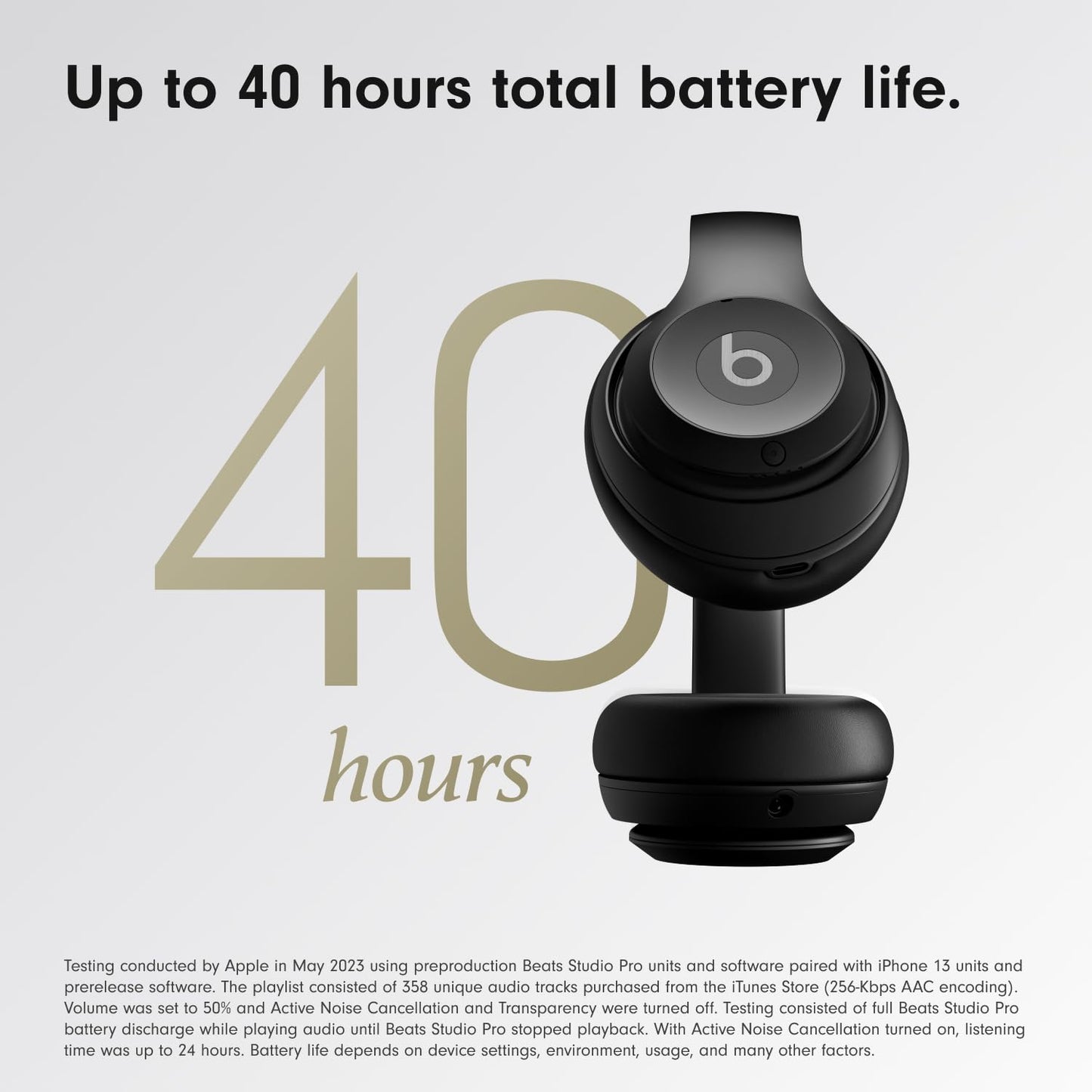 Beats Studio Pro - Premium Wireless Over-Ear Headphones- Up to 40-Hour Battery Life, Active Noise Cancelling, USB-C Lossless Audio, Apple & Android Compatible - Black - AOP3D tech