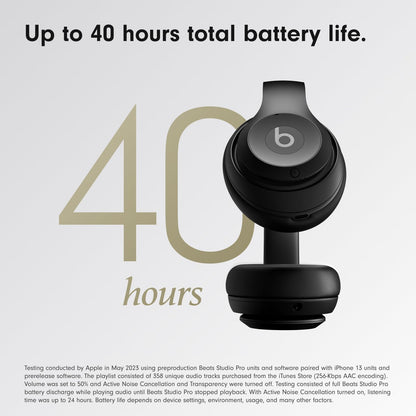 Beats Studio Pro - Premium Wireless Over-Ear Headphones- Up to 40-Hour Battery Life, Active Noise Cancelling, USB-C Lossless Audio, Apple & Android Compatible - Black - AOP3D tech